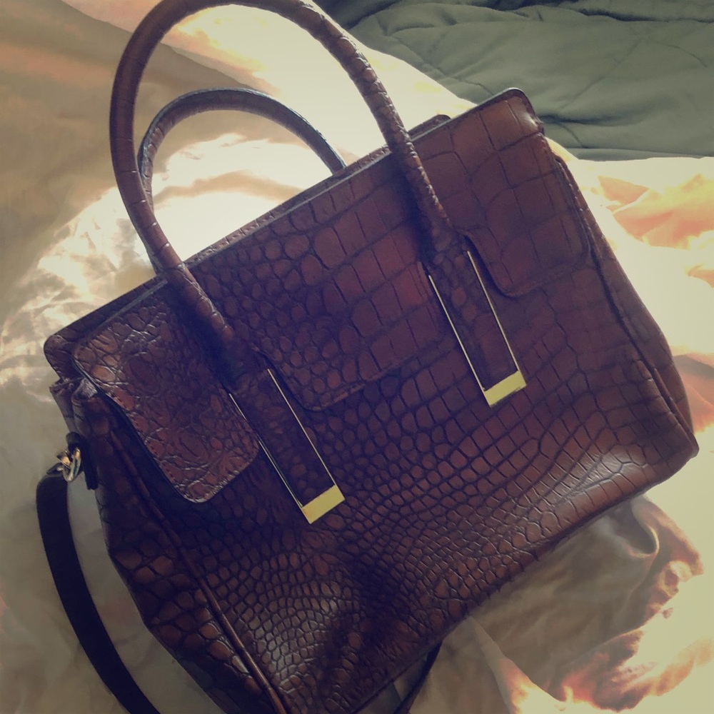 Christian siriano snakeskin leather purse